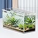 Bothyi Fish Tank Clear Easy to Clean Sturdy Fish Bowl Aquatic Landscape Tank for Aquatic Plants Creatures Terrapin, Home Decor, 29cmx19cmx15.5cm