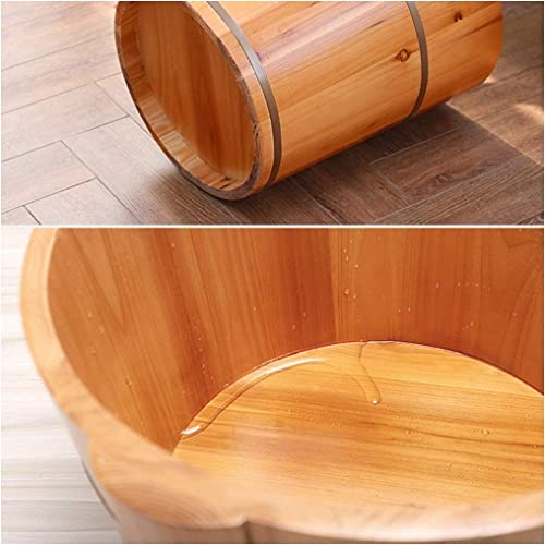 Tina para pies de madera con tapa para spa y masaje miniatura 2
