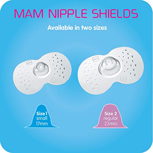 image for MAM Breastfeeding Nipple Shields with Sterilizing Storage Case, Nipple