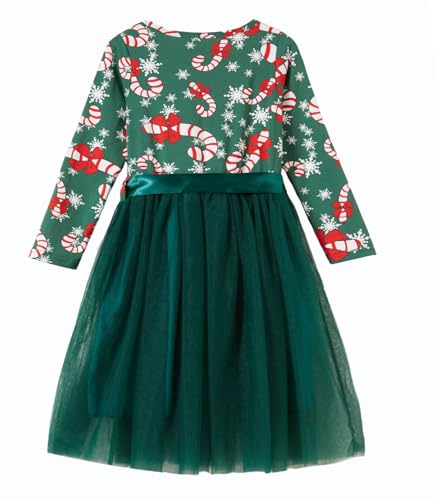 Niyage Girls Christmas Dress Toddler Baby Red Green Xmas Holiday Long Sleeve Tulle Tutu Party Dresses2