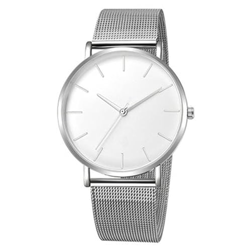 Relógio Minimalista Feminino Delicado Analógico A Prova Dagua Quartz Original (Rose Gold e Branco)