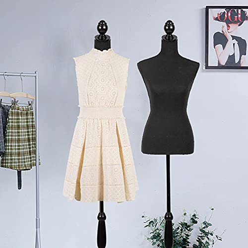 Manikin 60 "- 67" Height Adjustable Manikin Stable Tripod Support Simple Assembly Foam Torso For Female Model Display, Black #TOP14