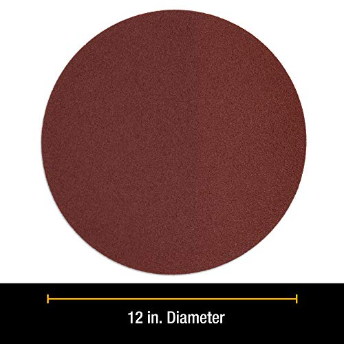 Image of Dura-Gold Premium 12 inch Sanding Discs - 80 Grit (Box of 5) - Sandpaper Discs with PSA Self Adhesive Stickyback, Fast Cutting Aluminum Oxide Abrasive - Drywall, Floor, Woodworking, Automotive, Sander