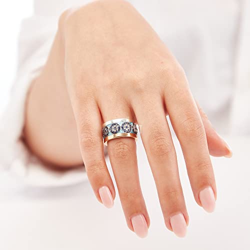 Nazar ! Turkish Handmade Blue Turquoise Color Enamel Evil Eye Sapphire Topaz Sterling Silver Ring All Sizes Available #TOP4