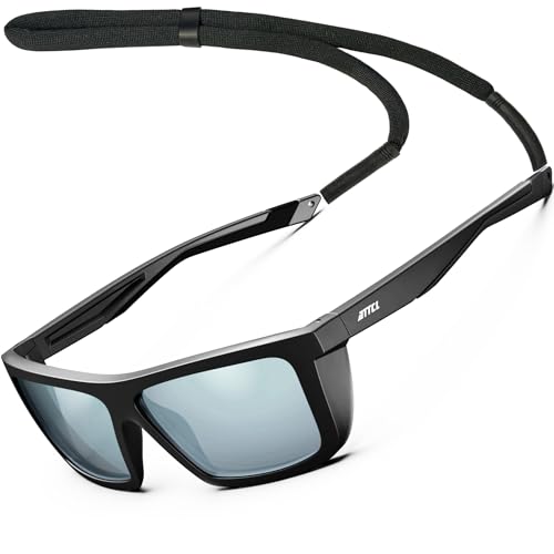 Attcl Gafas De Sol Polarizadas Deportivas Para Hombres Y Mujeres, Ciclismo, Conducción, Pesca, Protección Uv400, 1124 Negro Plata Espejo, Medium Attcl Gafas De Sol Polarizadas Deportivas Para Hombres Y Mujeres, Ciclismo, Conducción, Pesca, Protección Uv400, 1124 Negro Plata Espejo, Medium