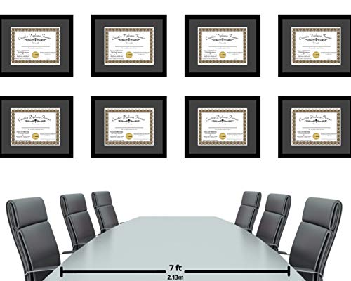 Creative Picture Frames 12X15 Classic Black Diploma Frame With Black Mat Glass Easel And Installed Wall Hangers | Frame Holds 16X20 Media Without Mat #TOP5