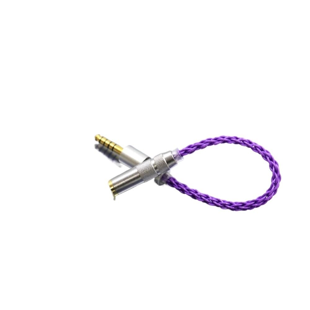 Câble adaptateur HiFi 4,4 mm pour casque audio 4,4 mm vers 2,5 mm mâle vers femelle Violet 1 m