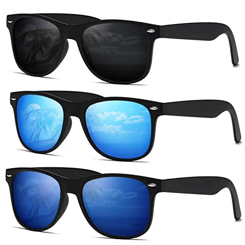 Image of DEMIKOS Sunglasses Men Polarized Sunglasses for Mens Womens Retro Mirror Lens for Driving Fishing UV Protection