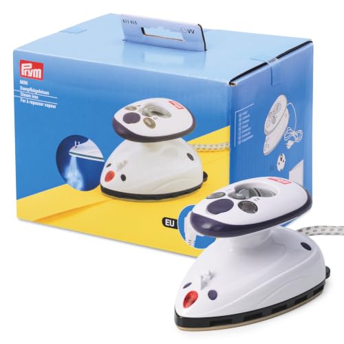 Prym 611915 mini ferro da stiro a vapore, bianco, confezione da 1