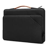 PTAKTISCH GRIFF - Es hat Tragbar Design, ein praktischer Griff aus PU Leder, sodass Sie mit der leicht zum Reise machen. Sie können die Laptop-Schutzhülle in eine einfache Reisetasche verwandeln. Es ist sehr gut geeignet, um die Reise, das Geschäft oder zur tägliche Arbeit.