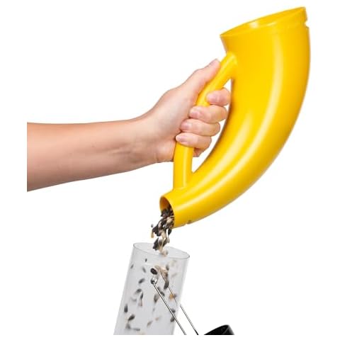 Jacobi Jayne Bird Seed Scoop Scoopy™ Bird Food Scoop, Pet Food Scoop for Small Animal Food, Large Capacity in Unmissable Yellow™ Color Cover
