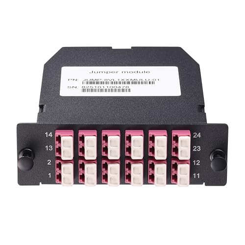 Casete MPO-LC OM4 premium de 24 fibras tipo A con conectores LC Aqua