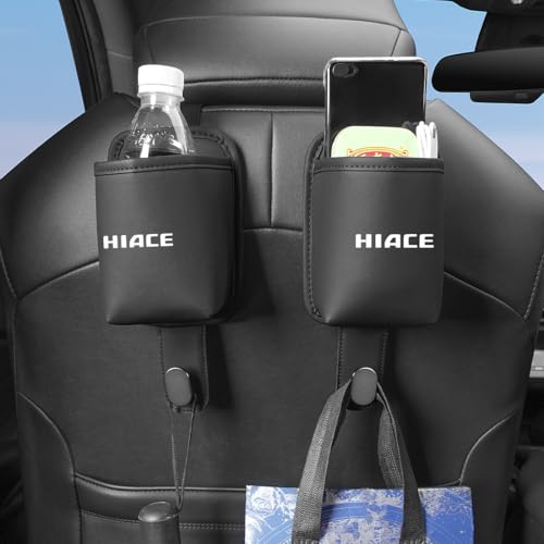 ハイエース 適用 車 シートフック 多機能 車内収納 ハイエース 200系 GR 1〜7型などに 対応 ヘッドレスト支柱用 収納フック 耐荷重 良い耐久性 カー ドリンクホルダー付き 防水&防汚 吊り下げフック ハンドバッグ掛け 取付簡単(ハイエース 適用