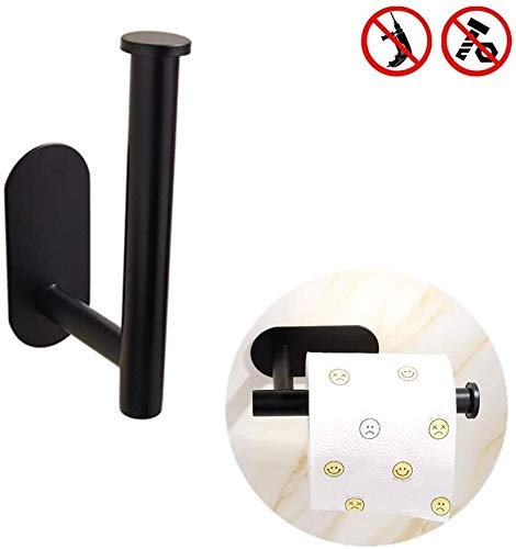 Toilettenpapierhalter, Küchenrollenhalter, Wandpapierrollenhalter, freistehende Toilettenpapierhalter Küchenrollenhalter Silber (Farbe: Schwarz)