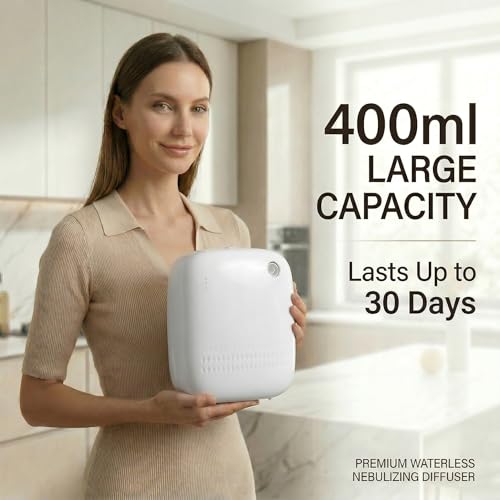 Difusor aromático eléctrico con control app y 400 ml blanco miniatura 2