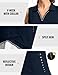 Rdruko Women's Sleeveless Golf Shirts Collared V-Neck Tennis Tank Tops Polo UPF 50+ Lightweight Quick Dry Shirts, Navy Blue, XL