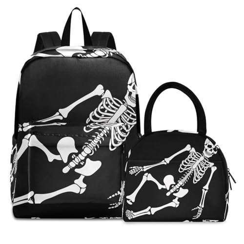 Sac à dos étanche enfant squelette avec boîte à déjeuner et glacière intégrée