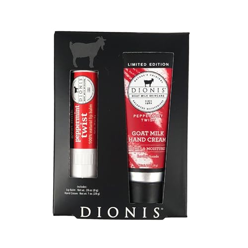 Dionis Goat Milk Peppermint Hand & Lip Balm Set