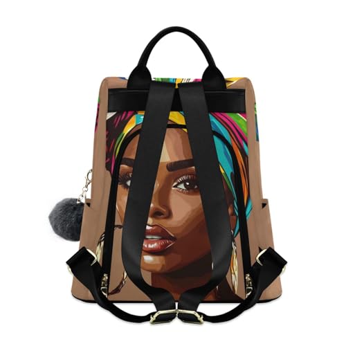ALAZA Fashion African American Woman Backpack Purse for Women Anti Theft Fashion Back Pack Shoulder Bag2
