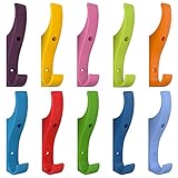 Heavy Duty Hooks, by Toughook, 4.7 Inches, Pack of 10, Vinyl Make, Safe Design for School & Home....