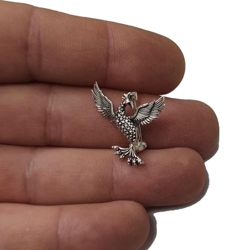 Broche Phénix en Argent 925 fait main un bijou oiseau d'exception