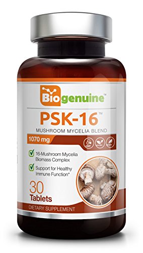 PSK-16 Mushroom 1070 mg 30 Tablets - Natural Defense Mushroom Blend - Supports Immune Health Immunity Suitable for Vegetarians