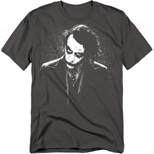 Popfunk The Dark Knight Heath Ledger Dark Joker T Shirts (Large) Charcoal