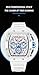 FANMIS Fashion Hollowed Men Watches Tonneau Skeleton Dial Big Face Waterproof Chronograph Fashion Casual Watch with Silicone Strap Multifunctional Outdoor Sports Wristwatch (White)