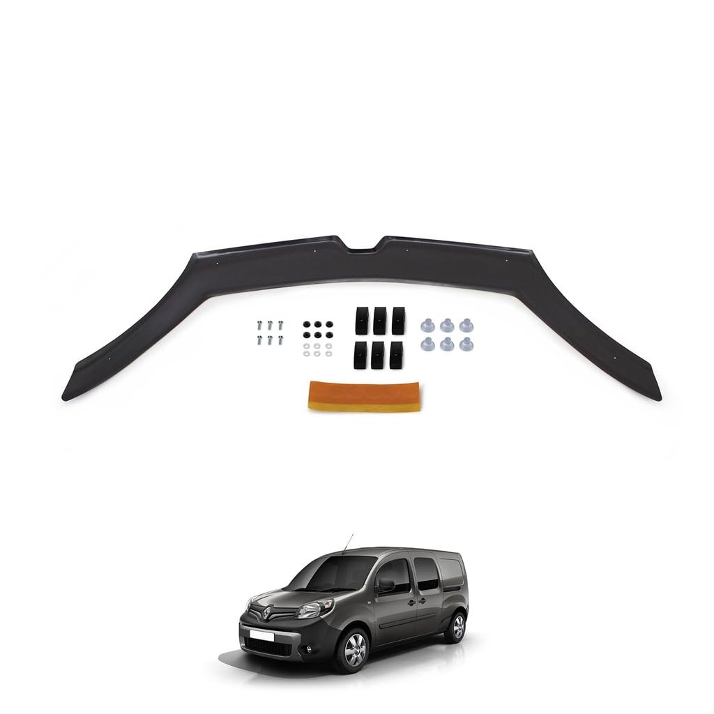 Pour Renault Kangoo 2014 + Protection de Capot Avant Bug Bouclier Déflecteur Capot Pierre Boucliers Piano Noir