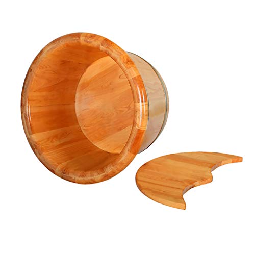 Bañera para pies de madera con masaje Katzowen 40 x 25 x 31 cm miniatura 5