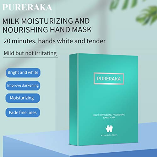 PURERAKA Hand Mask Moisturizing Gloves For Dry Hands Hand Mask Hydrating Hand Mask for Women & Men 2 Pairs - Image 3