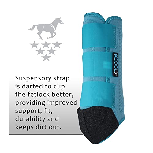 Professional's Choice 2Xcool Sports Medicine Horse Boots | Protective & Breathable Design For Ultimate Comfort, Durability & Cooling In Active Horses | 2 Pack (Turquoise, Small) #TOP6