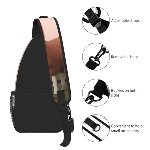 Mochila Sling Casual para Hombre y Mujer Negra miniatura 7