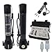 Lampe torche led ultra puissante rechargeable + Alarme 90dB chargeur Solaire [Lampe Multifonction :Led puissantes + Led ambiance + Aimant + Brise glace + Boussole + Power-Bank + 4 modes alarmes 90dB]