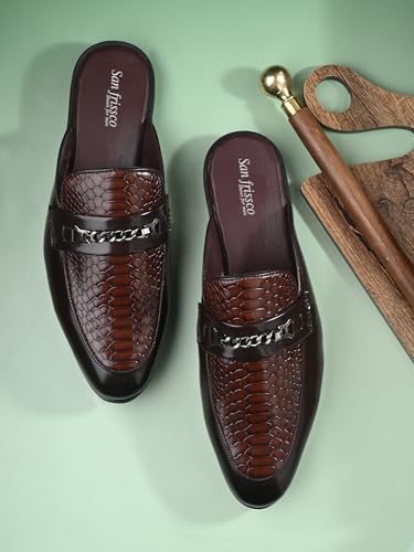Image of San Frissco mens Ecak 5114 Brown-7 Moccasin