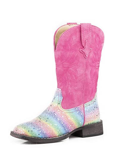 Roper Girl's Glitter Rainbow (Toddler/Little Kid) Pink 3 Little Kid M