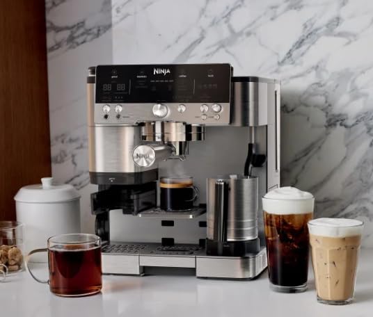 Máquina de café expreso, café y preparación fría Luxe Café Signature Series | Asistente de barista, molinillo cónico integrado de 25 posiciones, dosificación basada en el peso, sistema de espuma doble