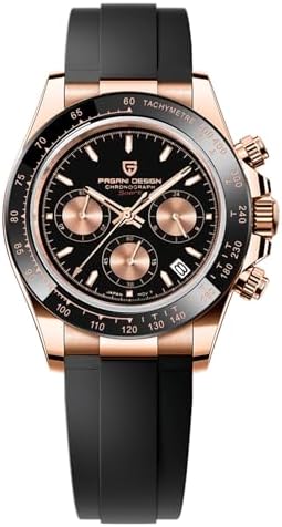 Pagani Design Men's Luxury Chronograph Watch Japanese VK67 Quartz Movement Analog Watch for Men with Sapphire Glass, 100M Waterproof & Luminous Hands