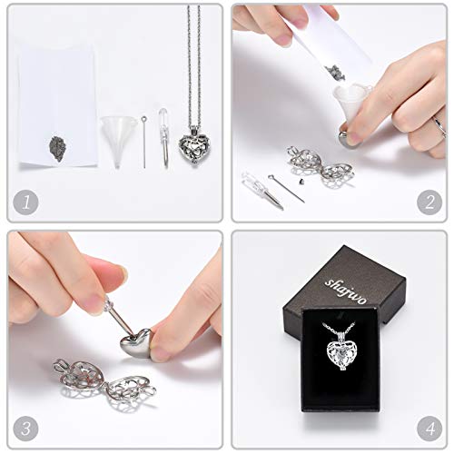 Shajwo SH-F1106-S Cremation Jewelry Heart Urn Necklaces thumb #4