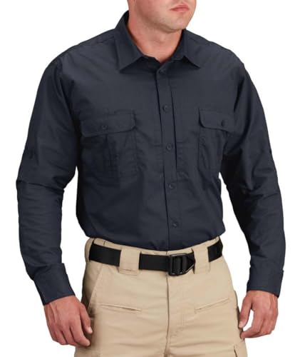 Propper Men's Short Kinetic Long Sleeve Shirt, LAPD Navy, Large