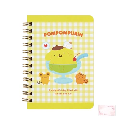 Cahier à spirales Pompompurin B7 Sanrio un cadeau de papeterie japonaise idéal avec carte Sakura
