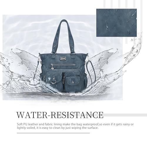 Image of KL928 Large Purses for Women Shoulder Bag Tote Handbags Stylish Vegan Leather Hobo Bags Ladies, A-Black-4 | Large
