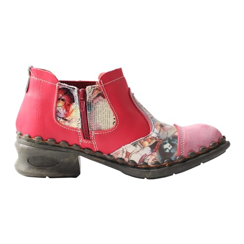 TMA EYES Women's Leather Ankle Booties Casual and Fashion Shoes with side Zipper4