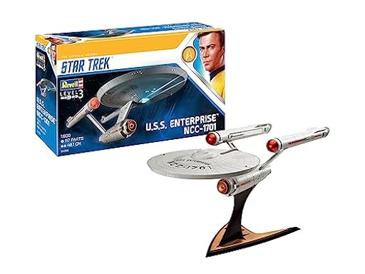 Revell GmbH 04991/4991 Revell 04991 4991 1:600 U.S.S. Enterprise NCC-1701 (Tos) - Kit de Modelo de plástico Star Trek James Kirk, Multicolor, 1/600 | Ya disponible en tu tienda friki favorita! En mundofriki.es!