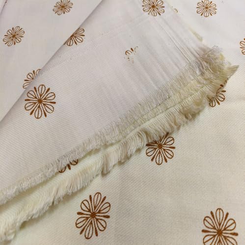 Image of 100% Cotton Soft Beautiful Printed Pure Handloom Single Bed Size Skin Friendly Summer AC Blanket /Khes /Dohar /Top Sheet Set /Chadar /Multi Purpose Use (Printed Yellow)