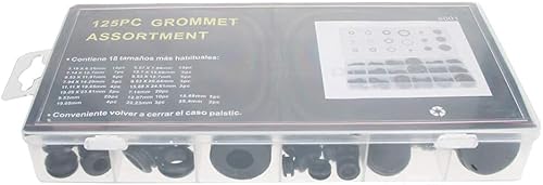 Miniatura 3 de Bettomshin 125 piezas de arandelas de goma, arandelas de goma, kit de juntas de cableado para cortafuegos, surtido de juntas para automoción,