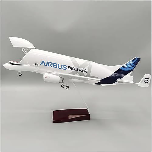LGSRSNXHTX Super Beluga 1/180 Scale Transport Plane 17 inch Resin Model Airplane for Adults Collection & Gift
