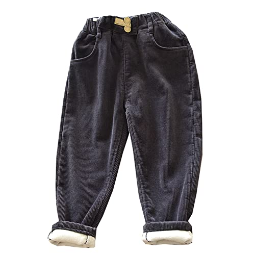 Siehin Jungen Mädchen Fleece Cordhose Kinder Herbst-Winter Lange...