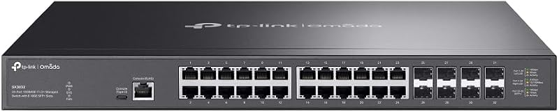 SX3832 Omada 24-Port 10GBASE-T L2+ Managed Switch with 8 10GE SFP+ Slots