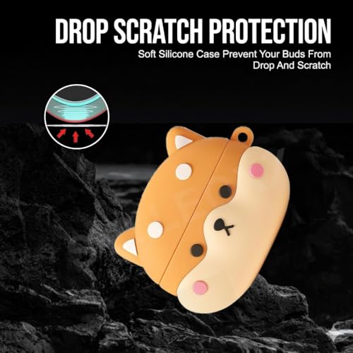 Image of Hamper Silicone Case Cover Compatible for OnePlus Nord Buds 3 | 3 Pro (Shiba Dog)